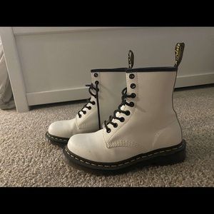 White doc martin boots size 6